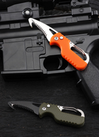 Брелок-нож для ключей и распаковки 108 мм Оранжевый с черным лезвием (sv101331or) - изображение 8