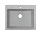 Кухонная мойка из гранита ADAMANT PRIZMA60*50 см светлый серый