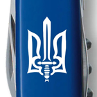 Ніж складаний 91 мм, 12 функцій Victorinox SPARTAN UKRAINE Синій/Трезубець ОУН білий - зображення 4