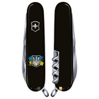 Нож складной 91 мм, 12 функций Victorinox SPARTAN UKRAINE Черный/Герб Украины с цветочным флагом - изображение 2