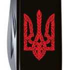 Нож складной 91 мм, 12 функций Victorinox SPARTAN UKRAINE Черный/Трезубец плетёный красный - изображение 3