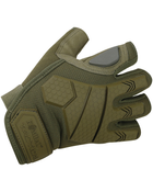 Тактические перчатки KOMBAT UK защитные перчатки без пальцев S койот (SK-kb-aftg-coy-s) - изображение 1