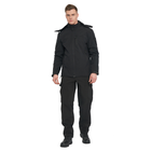 Куртка мужская тактическая для военных и армии Combat SoftShell Черная размер 2XL - изображение 3