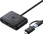 USB-хаб Ugreen CR113 USB 3.0 with USB Type-C Plug 4 Ports HUB 1 м Black (40850)