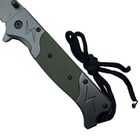 Тактичний складаний ніж Browning FA45 зелений напівавтоматичний викидний ніж - зображення 4