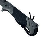 Тактичний складаний ніж Browning FA45 чорний напівавтоматичний викидний ніж - зображення 4