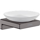 Мыльница настенная HANSGROHE AddStoris 41746340 прямоугольная стеклянная черная