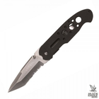 Ніж MIL-TEC One-hand Tantoo Knife Black