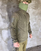 Армійська Кофта флісова VOGEL кишені на рукавах Колір оливковий M - зображення 7