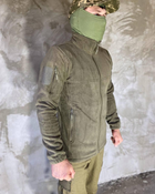 Армійська Кофта флісова VOGEL кишені на рукавах Колір оливковий L - зображення 8