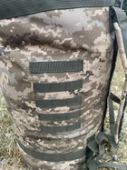 Баул 100 літрів армійський військовий ЗСУ тактичний сумка рюкзак з тканини кордура колір піксель 1749 - зображення 3