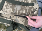 Баул 100 літрів армійський військовий ЗСУ тактичний сумка рюкзак з тканини кордура колір піксель 1749 - зображення 6