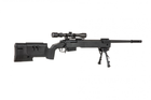Снайперська гвинтівка Specna Arms SA-S03 Core with Scope and Bipod Black - зображення 7