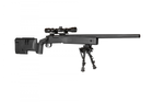 Снайперська гвинтівка Specna Arms M62 SA-S02 Core High Velocity Sniper Rifle With Scope and Bipod Black - зображення 6