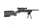 Снайперська гвинтівка Specna Arms M62 SA-S02 Core High Velocity Sniper Rifle With Scope and Bipod Black - зображення 8
