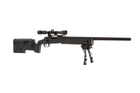 Снайперська гвинтівка Specna Arms M62 SA-S02 Core With Scope and Bipod Black - зображення 7