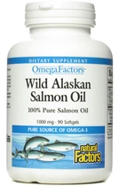 Жир лосося Natural Factors Omega Factors Wild Alaskan Salmon Oil 1000 mg 90 Softgels