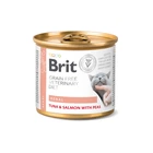 Влажный корм для кошек Brit VD Renal при заболеваниях почек с тунцом, лососем и горошком 200 г