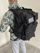 Тактический рюкзак Спорт 50 л нейлон 1000D Черный - изображение 3