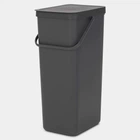 Ведро для мусора Brabantia Sort & Go 40 л (тёмно-серое)
