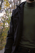 Тактическая куртка теплая Soft Shell черная Logos 4631-07 M - изображение 3