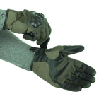 Сенсорні рукавички тактичні військові-армійські Military Rangers повнопалі із захистом кістяшок, бойові, із закритими пальцями XL Оливковий BC-9876 - зображення 2