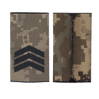 Шеврон муфта сержант черный цвет на пикселе. 5 см * 10 см, Светлана-К - изображение 1