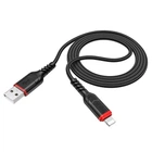 Кабель HOCO Lightning Victory charging data cable X59 |1m, 2.4A| Black/Red