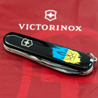 Нож складной швейцарский 91 мм/12 функций Victorinox SPARTAN UKRAINE Черный/Трезубец фигурный на фоне флага - изображение 3