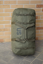 Большой военный тактический баул сумка тактическая US 130 литров цвет олива для передислокации ЗСУ