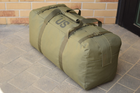 Большой военный тактический баул сумка тактическая US 130 литров цвет олива для передислокации ЗСУ - изображение 8