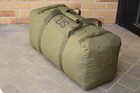 Большой военный тактический баул сумка тактическая US на 130 литров цвет олива для передислокации - изображение 8