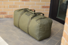 Большой военный тактический баул сумка тактическая US 130 литров цвет олива для передислокации ЗСУ - изображение 9