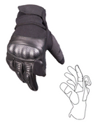 Рукавиці тактичні шкіряні полнопалые Mil-tec із захистом чорні (12504402_XL) розмір XL - зображення 3