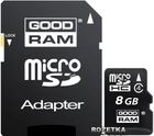 Karta pamięci Goodram MicroSDHC 8GB Class 4 + SD-adapter (M40A-0080R11) - obraz 1