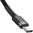 Кабель Baseus Cafule PD2.0 60 Вт Type-C cable 20 В 3 A 2 м Gray/Black (CATKLF-HG1) - зображення 7