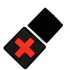 Патч из пластизоля “Красный крест” черный - изображение 2