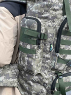 Рюкзак тактичний 75 літрів об'єм, військовий тактичний рюкзак 75л, водовідштовхуючий оксфорд, Bounce ar. VA-75L-PIX, колір піксель ЗСУ - зображення 5