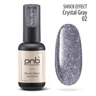 Светоотражающий гель лак PNB Shock Effect №02, 8 мл (Crystal gray)