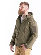Куртка зимняя тактическая Eagle Soft Shell WJ-17 с флисом Green Olive 4XL - изображение 2