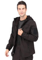 Чоловіча куртка із флісом Eagle Soft Shell JA-01-0 тактична Black L - зображення 6