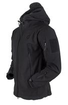 Чоловіча куртка з флісом Eagle Soft Shell JA-01 Black Black XL - зображення 3