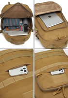 Штурмовий тактичний рюкзак Eagle H10 Койот Пісочний - зображення 7