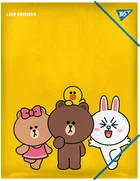 Папка YES A4 на резинке Line Friends (492098) (5056574401250)