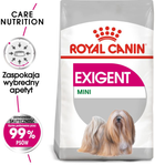 Sucha karma dla wybrednych psów małych ras Royal Canin Mini Exigent powyżej 10 miesiąca życia 3 kg (3182550894050) (1006030) - obraz 2