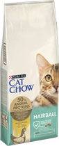 Sucha karma dla kotów PURINA Cat Chow Hairball odkłaczająca z kurczakiem 15kg (5119678) - obraz 1