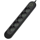 Мережевий фільтр-подовжувач Voltronic F05UB 5 розеток + 3 USB, 1.5 м, 3х0,75 мм, 2500W, Black
