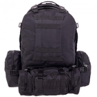 Тактический рюкзак 50 л. с дополнительными контейнерами 4в1 Черный - изображение 1