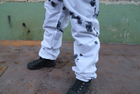 Зимовий маскувальний костюм Клякса. Тактичний одяг. Маскхалат білий. Комуфляжний зимовий костюм Ляпка. Розмір 56-62 - изображение 10