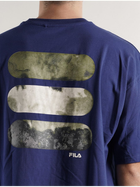 T-shirt męski luźny Fila FAM0140-50016 L Niebieski (4064556333988) - obraz 5